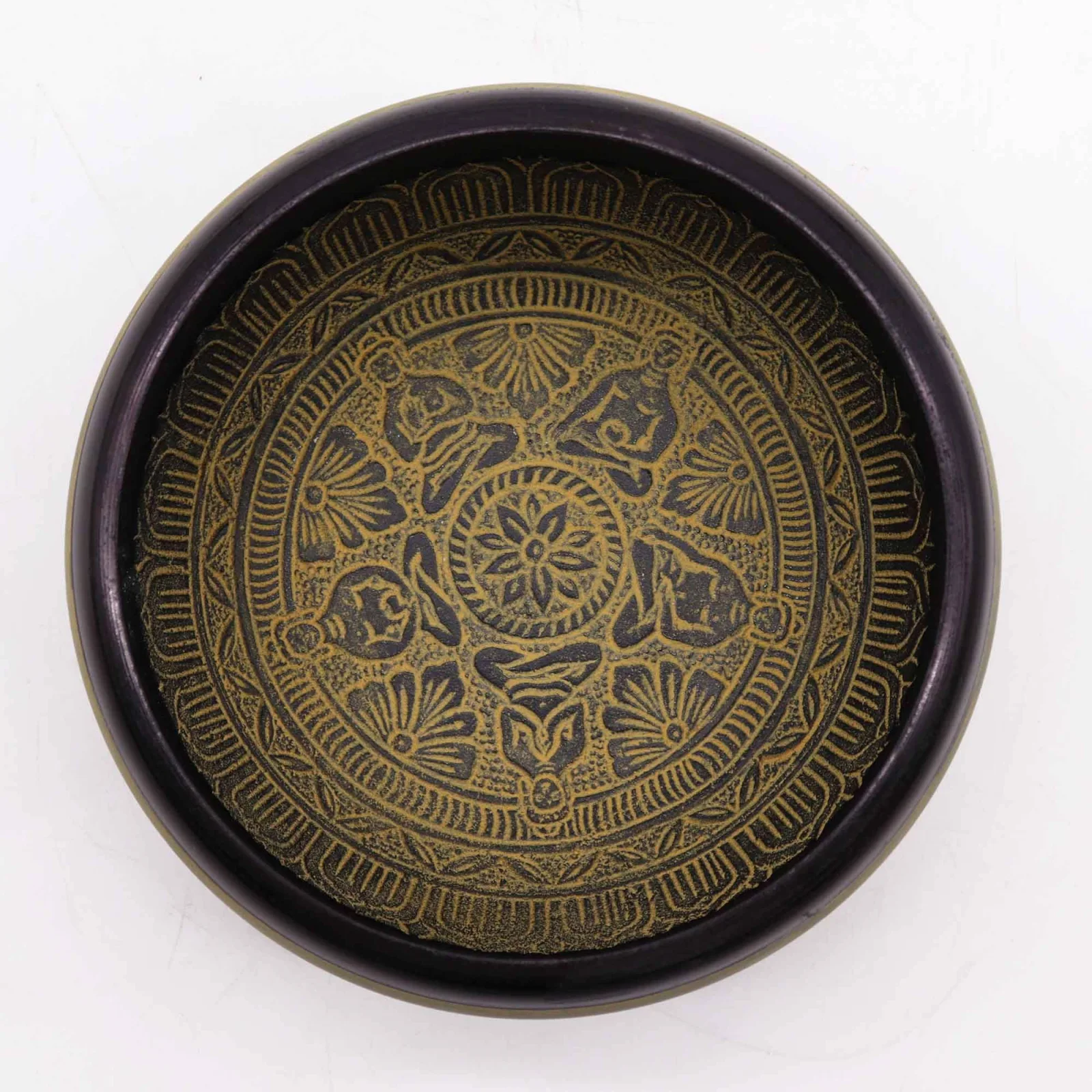 Spievajúca miska Earth Powder – Mantra Five Buddha, 16 cm – fotka 3