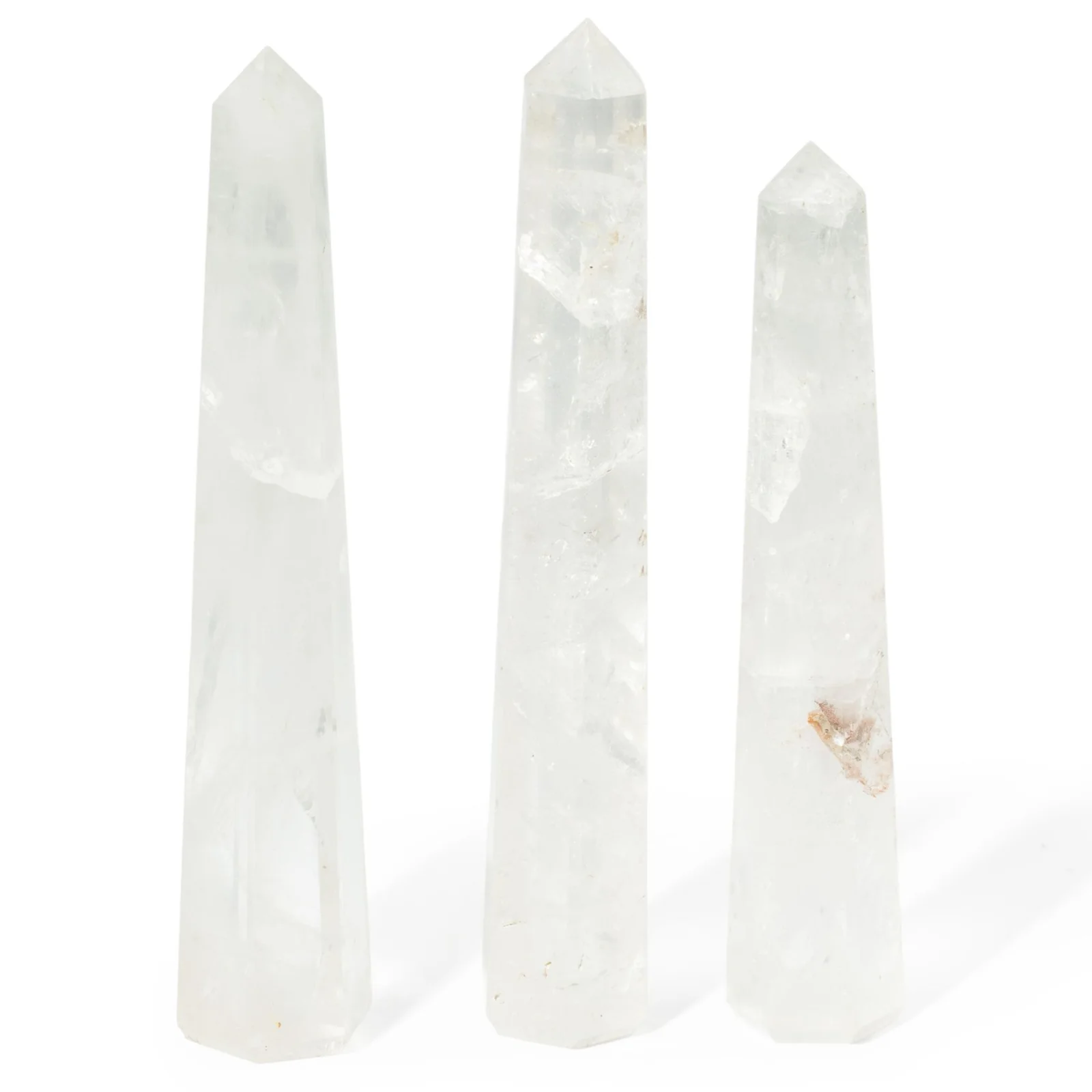 Šesťboký obelisk z krištáľu, cca 17 cm – fotka 5