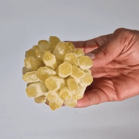 Umelý zhluk krištáľu Yellow Ghost – žltý, cca 8 cm – fotka 2