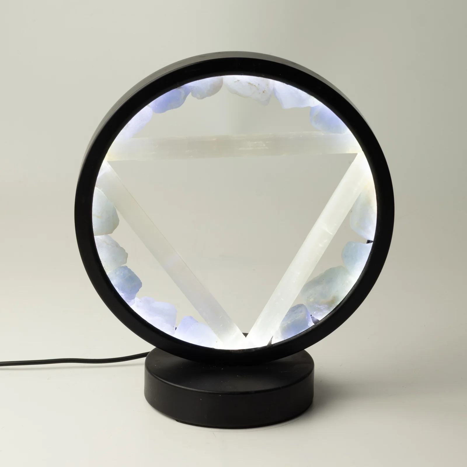 Lampa Gemstone Halo Water – akvamarín a selenit – fotka 1