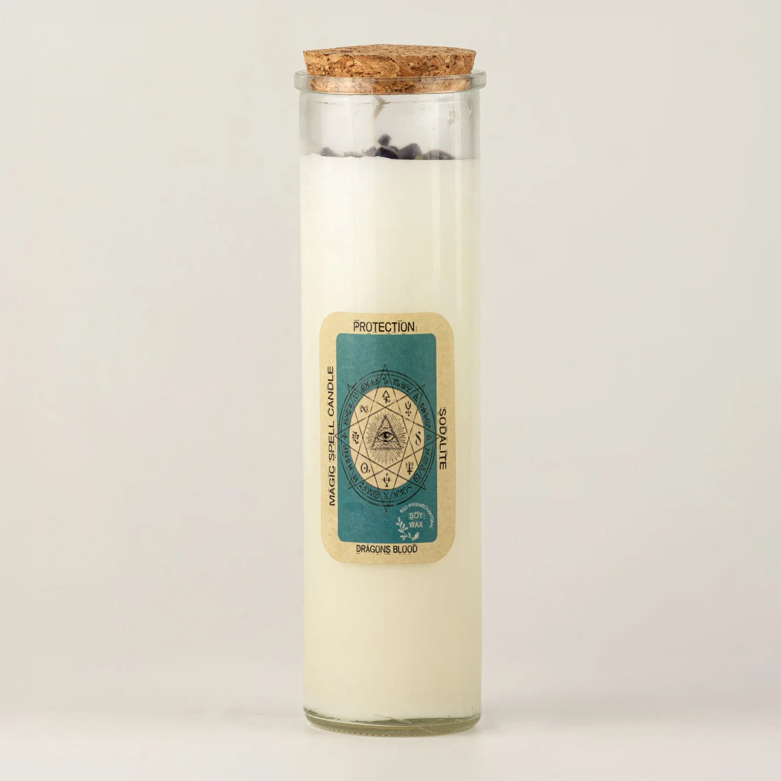 Sójová sviečka s kryštálmi Magic Spell – Protection, 50 hodín – fotka 2