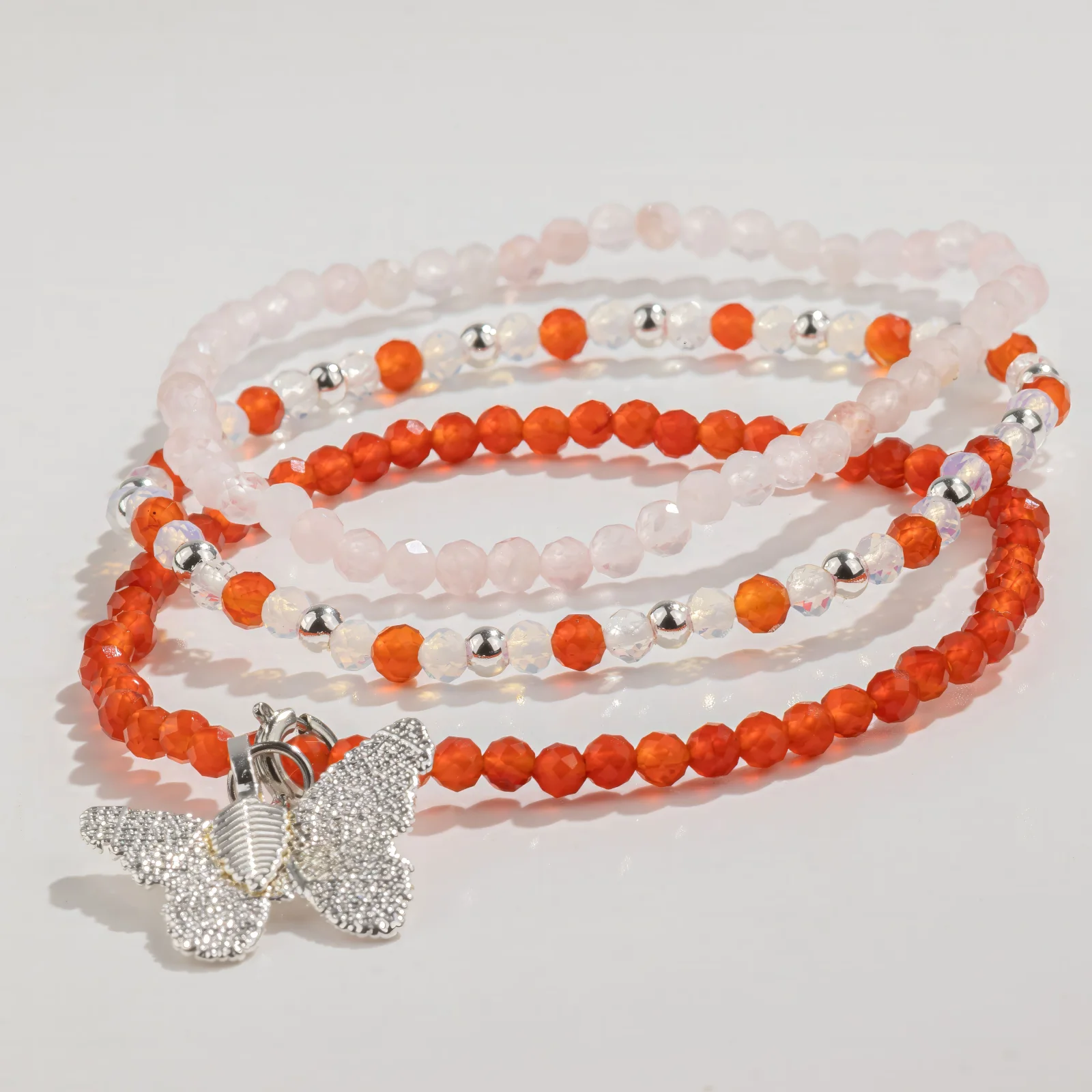 Sada náramkov Nymph Spirit Love & Flame – ruženín, rubín – fotka 3
