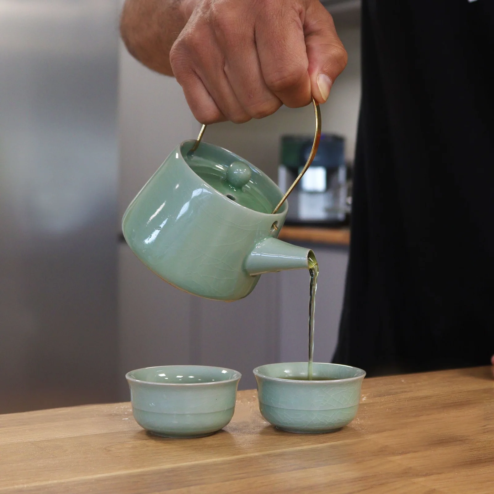 Čajová súprava Herbal Jade – čajník a 2 šálky – fotka 2
