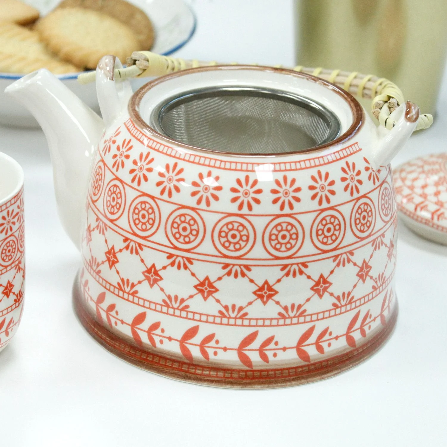 Čajová súprava Herbal Amber – čajník a 6 šálok – fotka 4