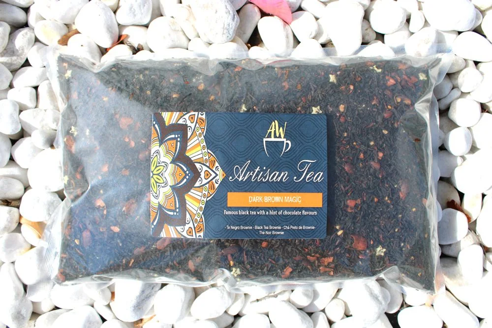 Čierny čaj Dark Brown Magic – čokoláda a mandle, 1 kg – fotka 2