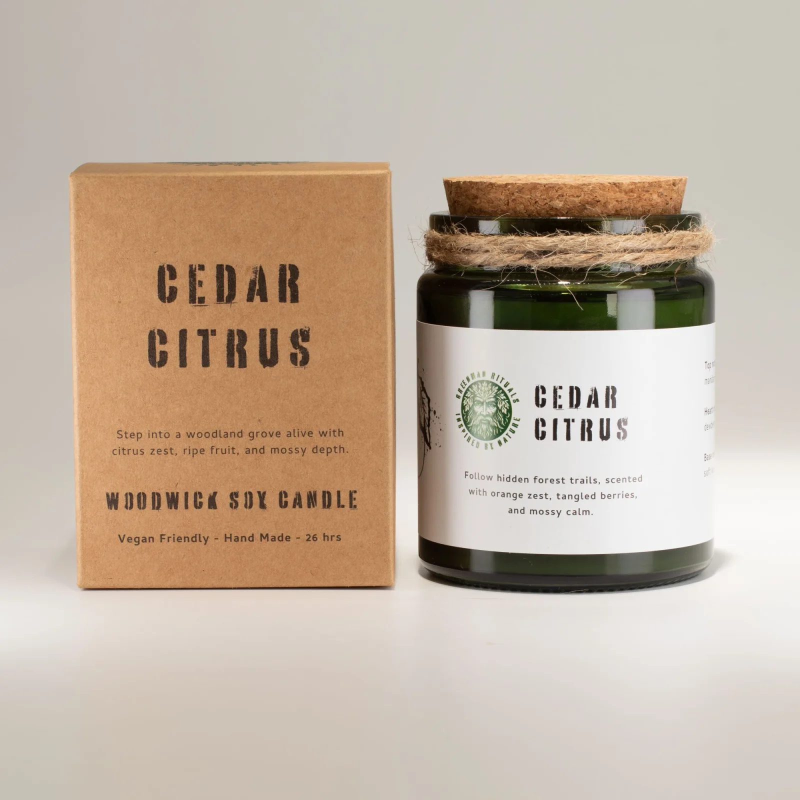Sójová sviečka Greenman Forest Resin – citrus a živica – fotka 4