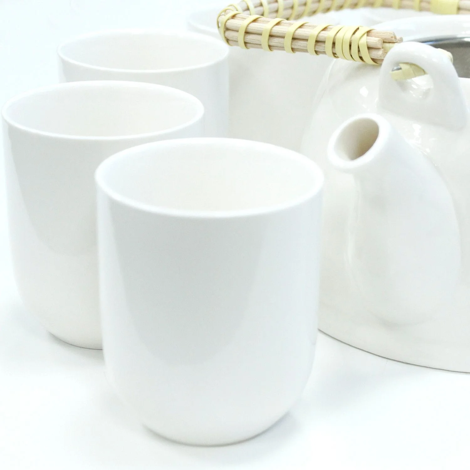 Čajová súprava Herbal Classic White – čajník a 6 šálok – fotka 6