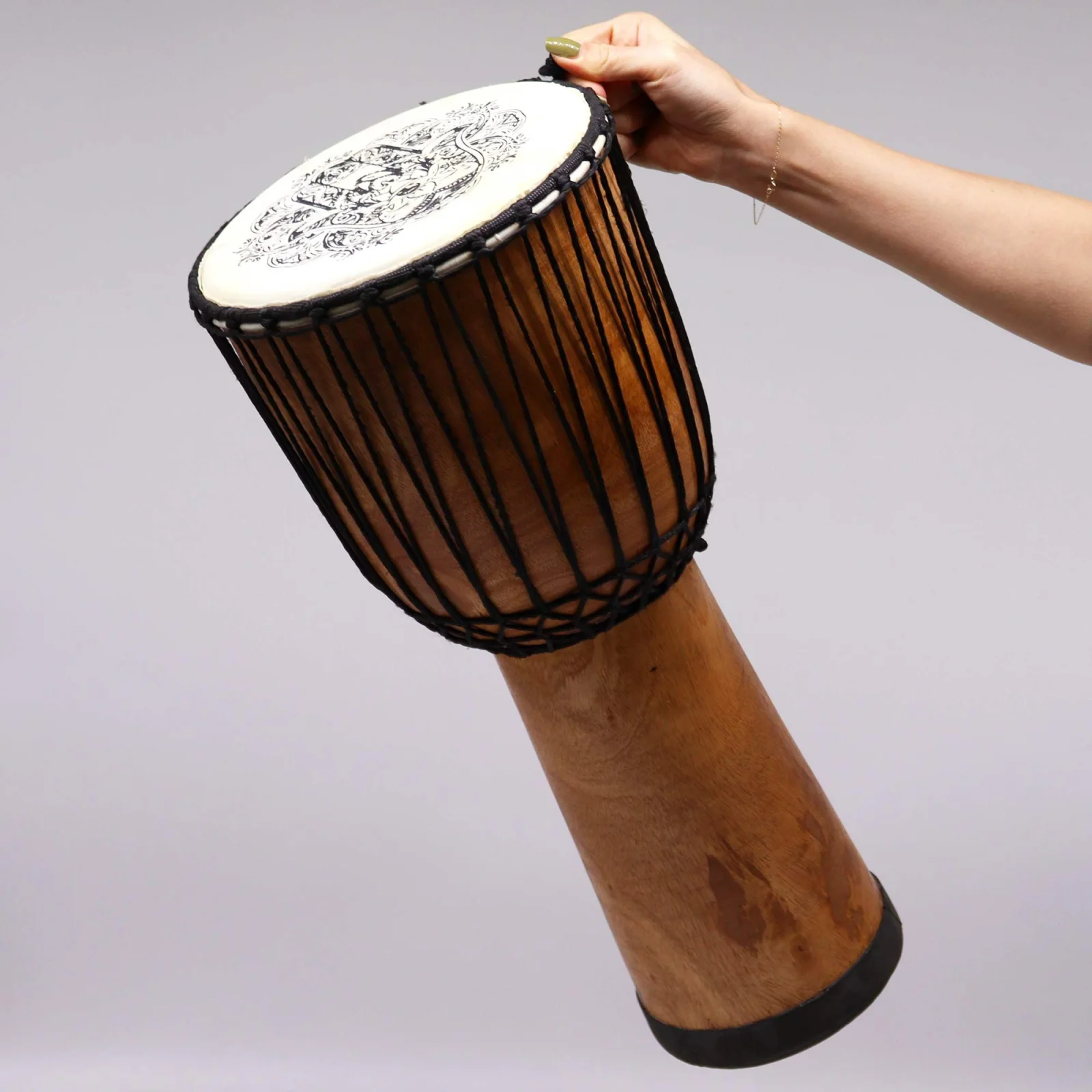 Djembe s širokým vrchom Hamsa, 50 cm – fotka 2