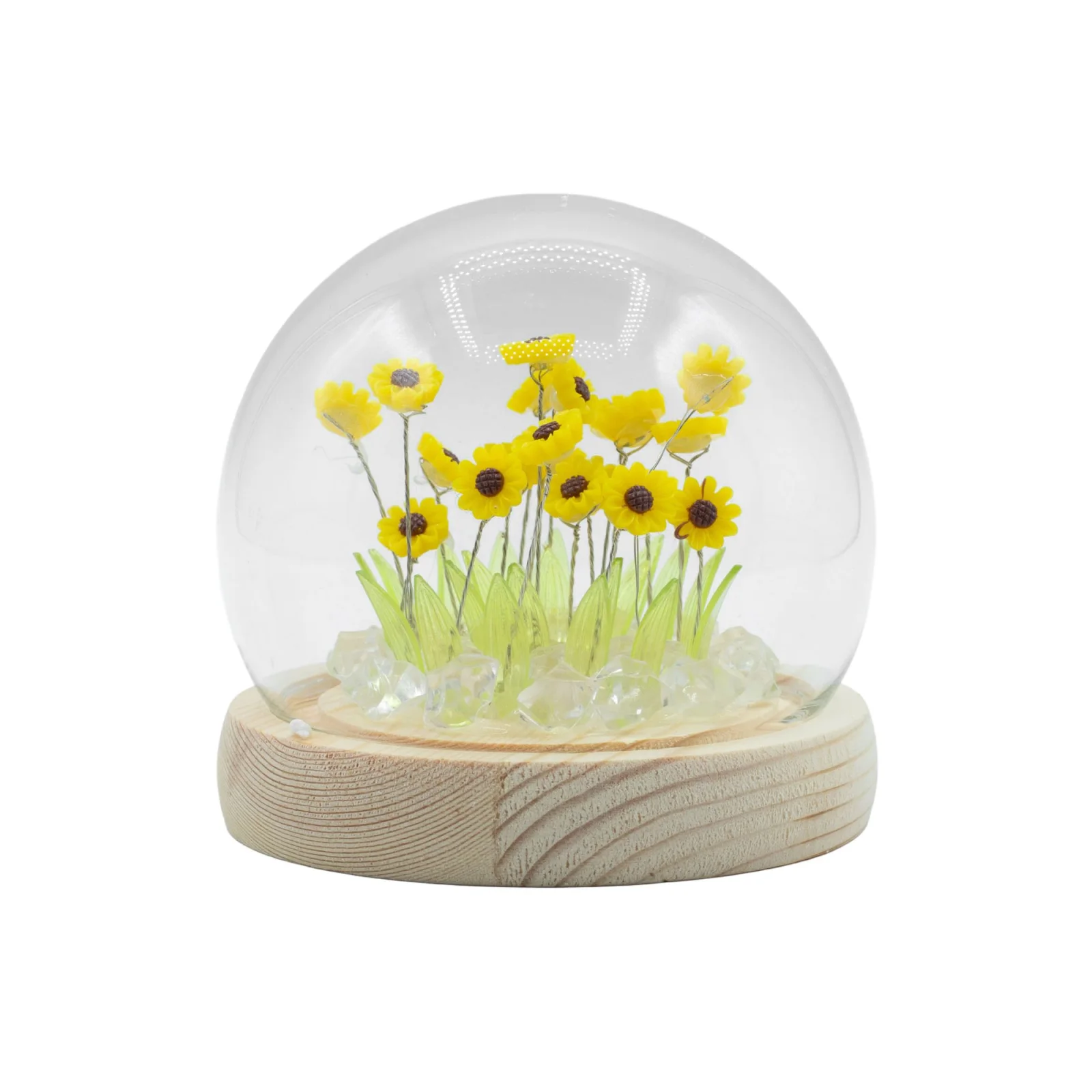 Floral Glow – LED kupola, 20 slnečníc, USB – fotka 2
