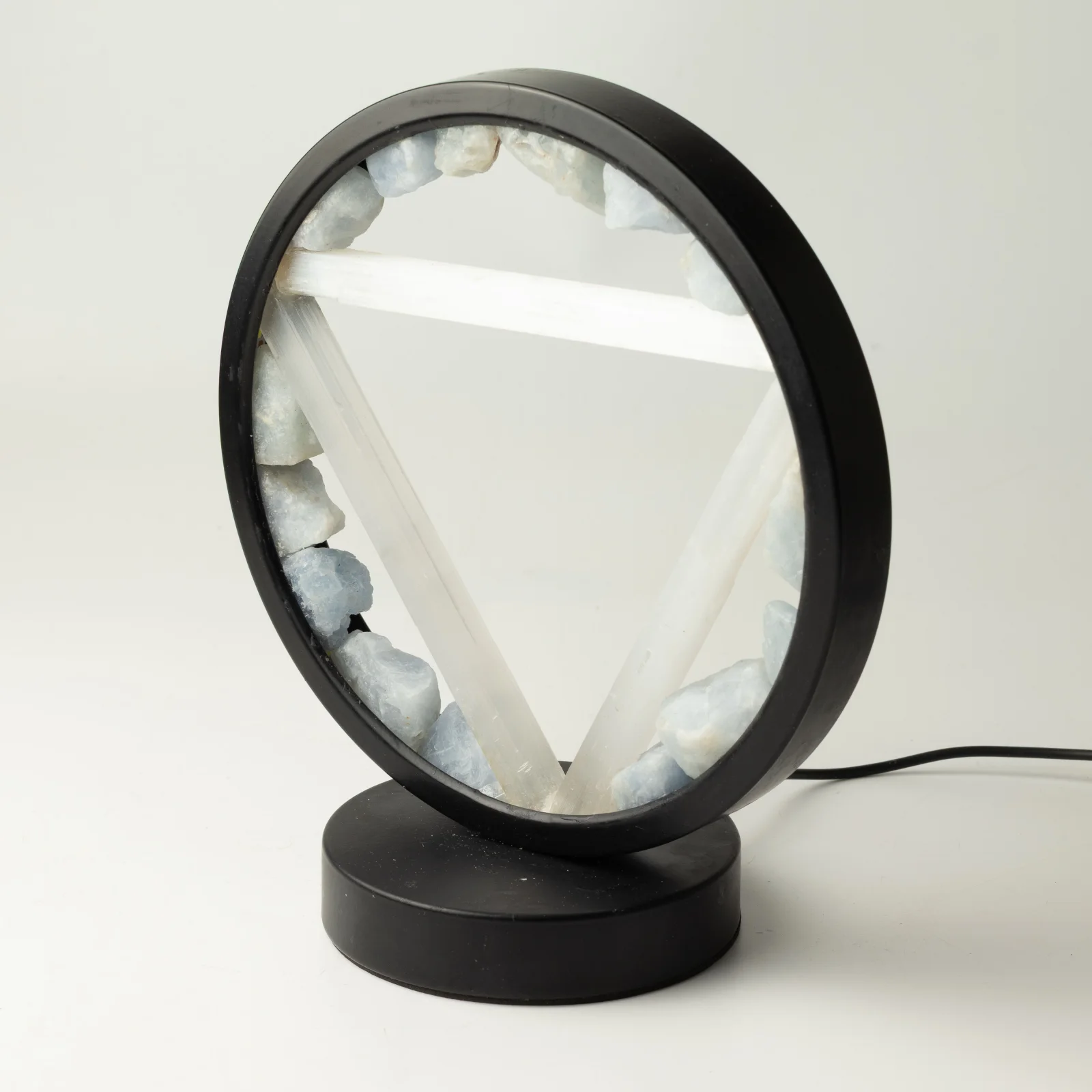 Lampa Gemstone Halo Water – akvamarín a selenit – fotka 4