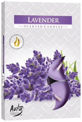 Vonné čajové sviečky Lavender – 6 ks – fotka 2