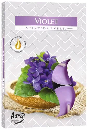 Vonné čajové sviečky Violet – 6 ks – fotka 2