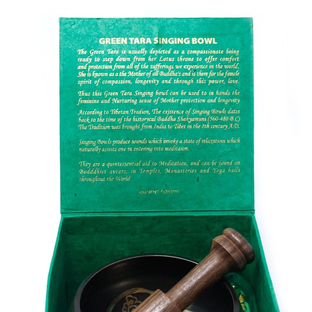 Spievajúca miska Green Tara – sada, 10 cm – fotka 4