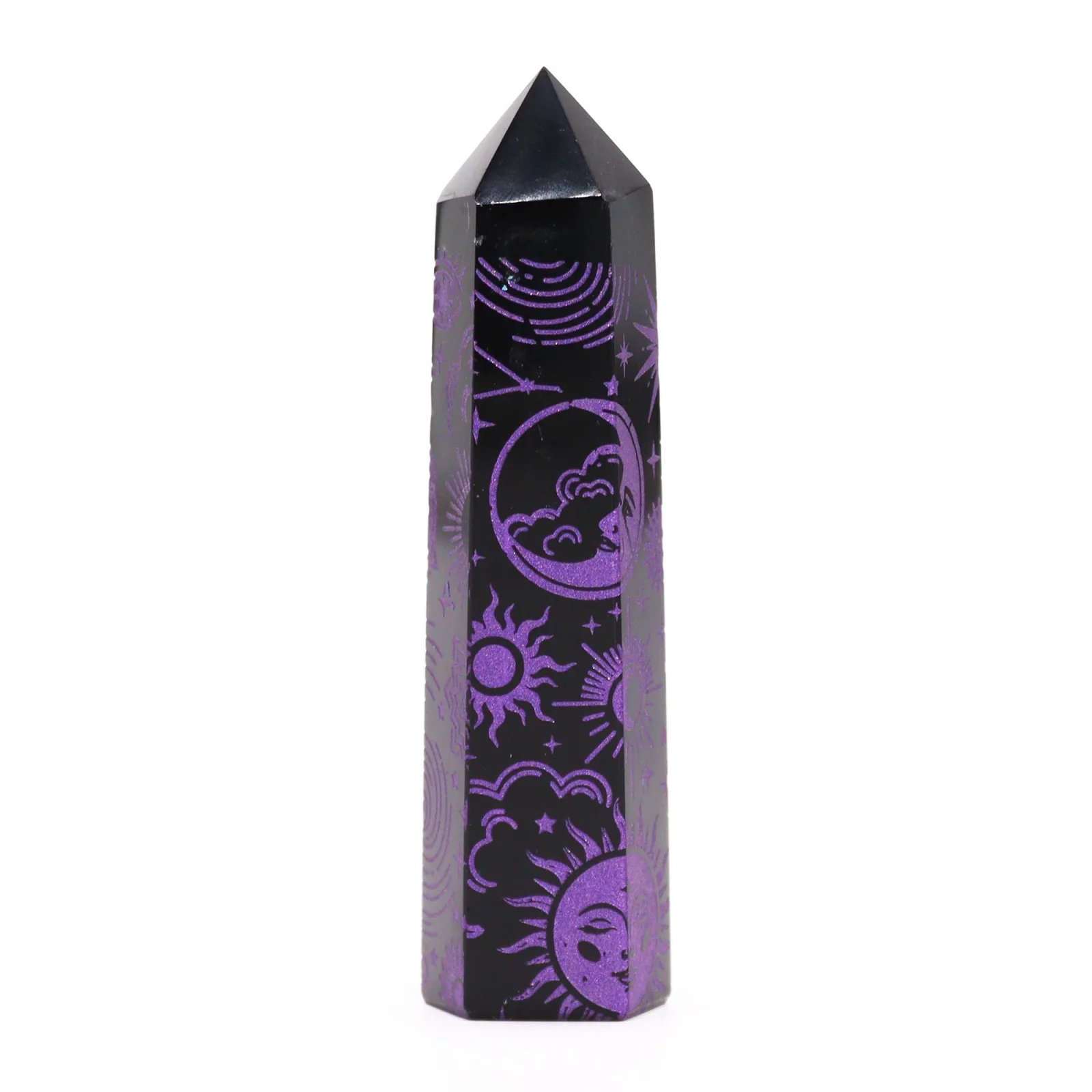 Obsidiánová špica Mystic Story – fialová, 9 cm – fotka 6