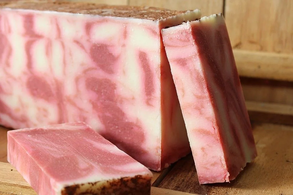 Olivové mydlo – červená hlina, plátok cca 110 g – fotka 2