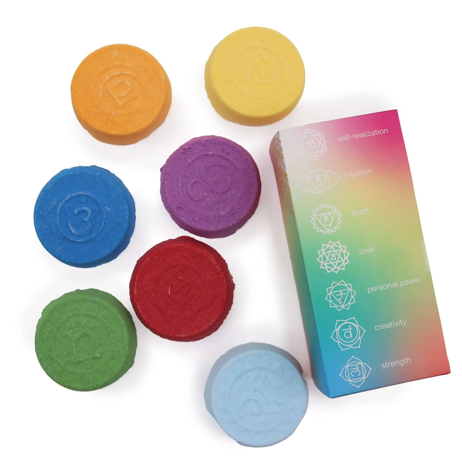 Bomby do kúpeľa Chakra – Harmony & Inner Glow, 7 ks – fotka 3