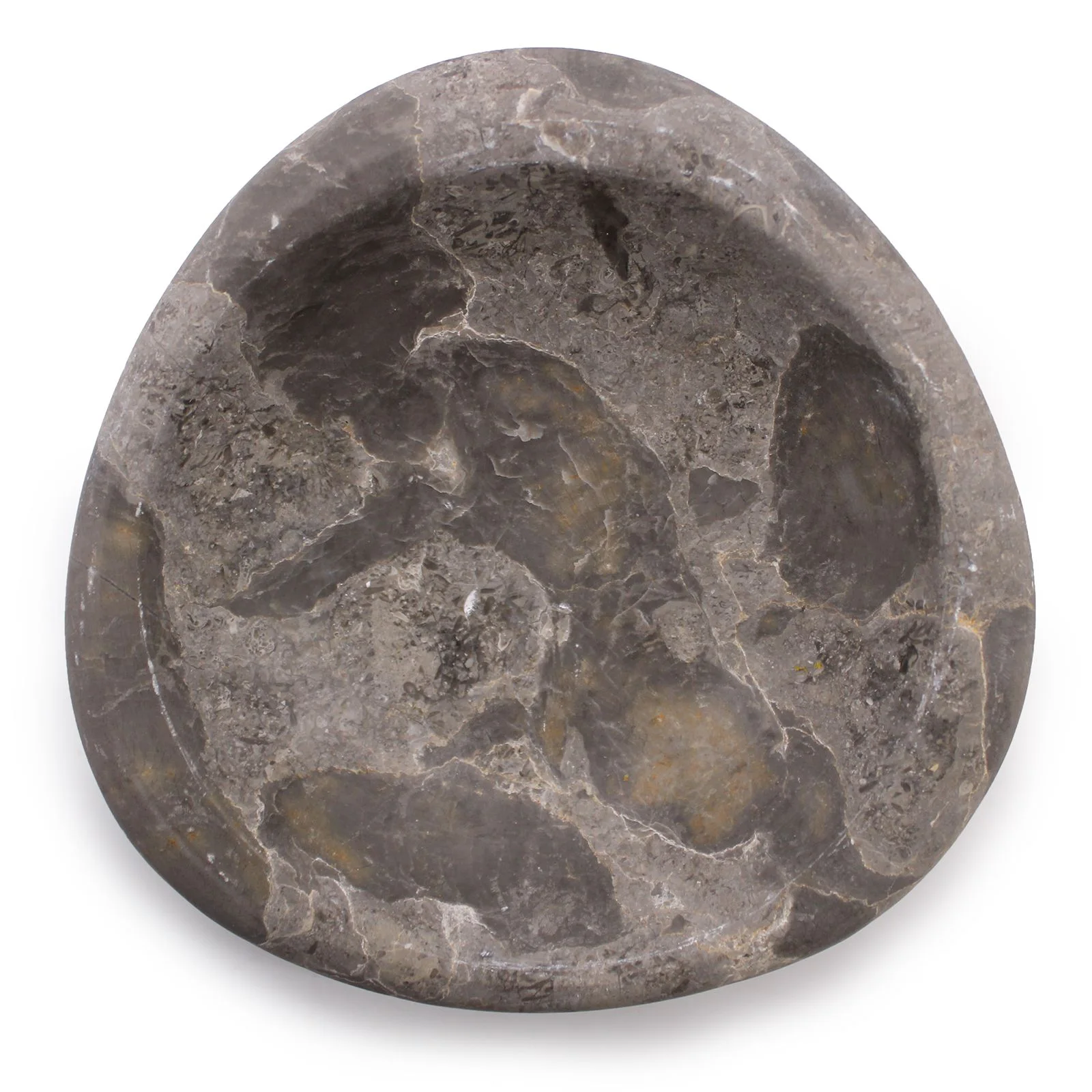 Mydelnička Tri-oval zo skamenelého dreva, 12 cm – fotka 1