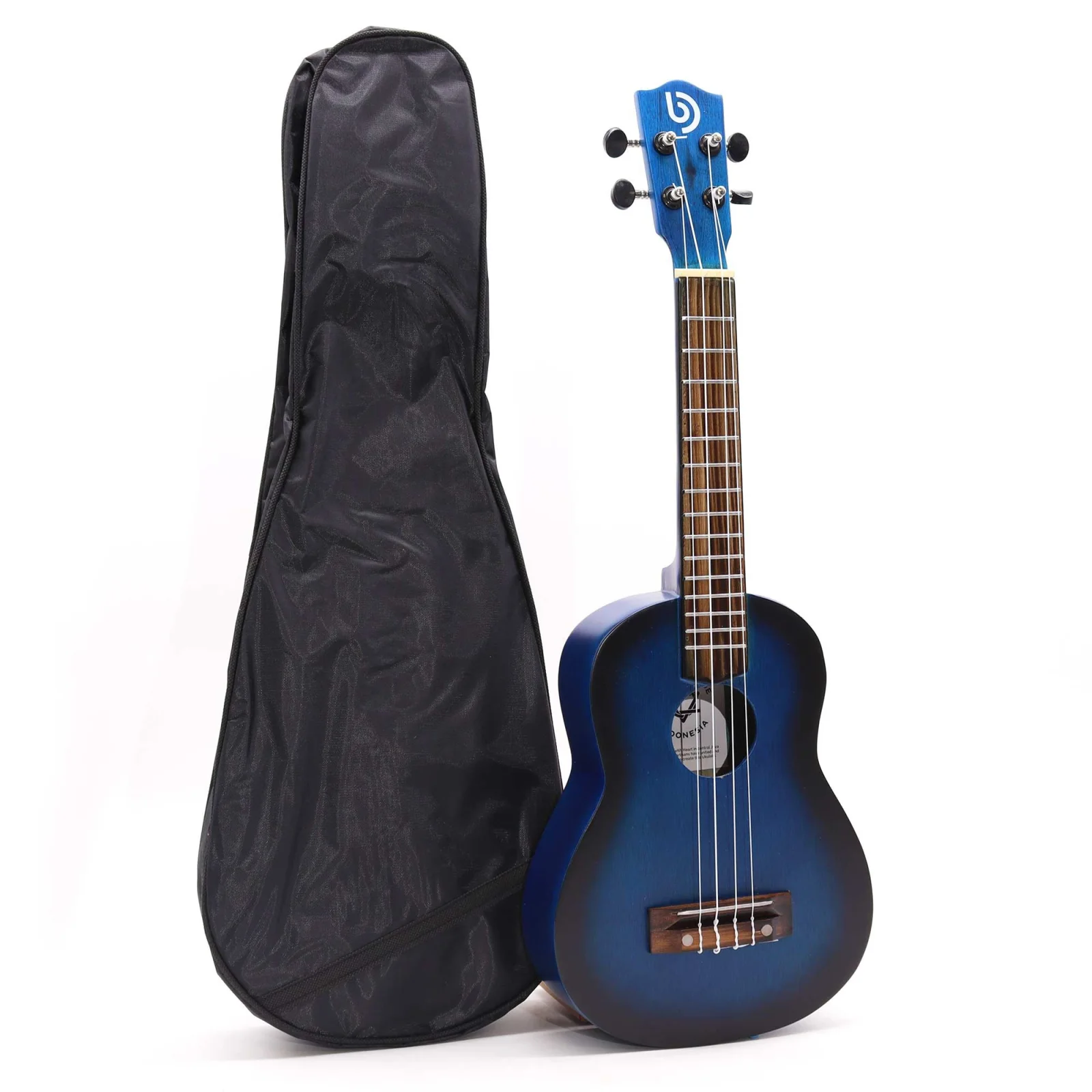 Ukulele – modrý sunburst, 4 struny – fotka 2