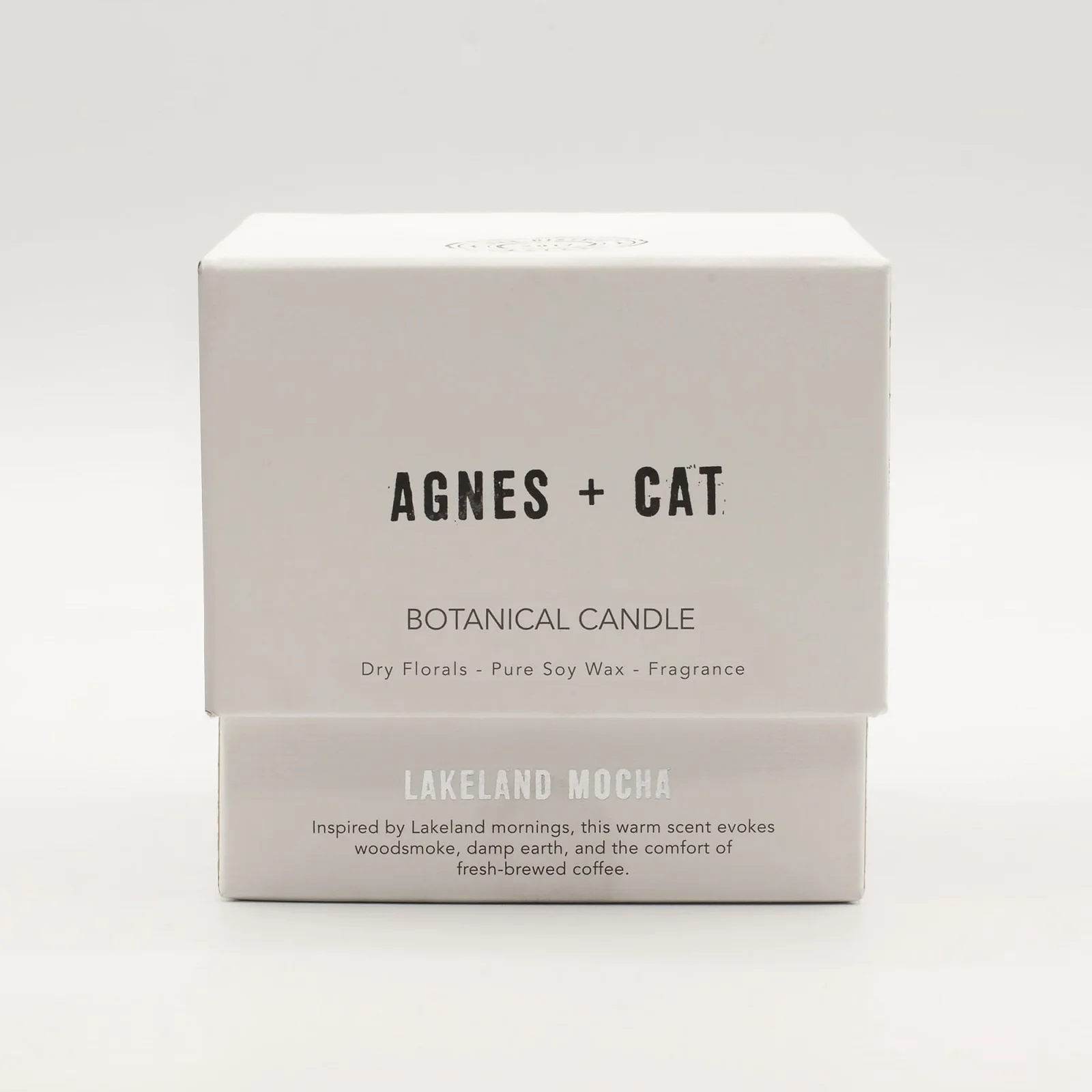 Sójová sviečka s kvetmi Agnes + Cat Lakeland Mocha – káva a kakao – fotka 2