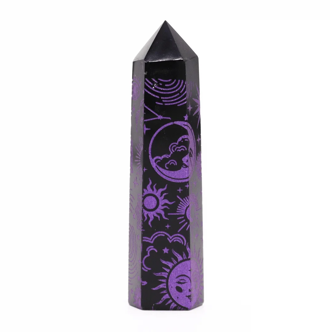 Obsidiánová špica Mystic Story – fialová, 9 cm – fotka 7