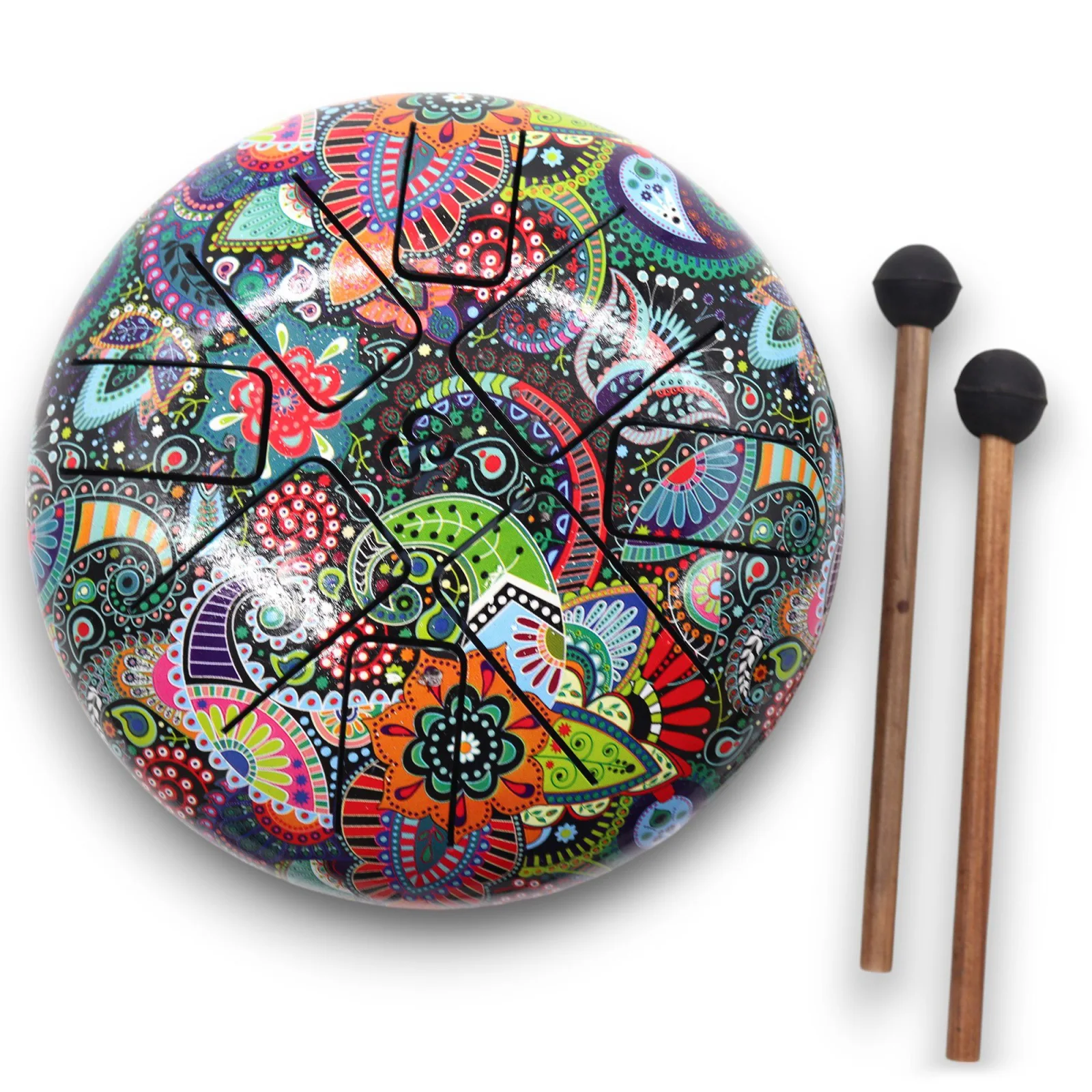 Happy Drum Multi Coloured OM – jazyčkový bubon, 18 cm – fotka 1