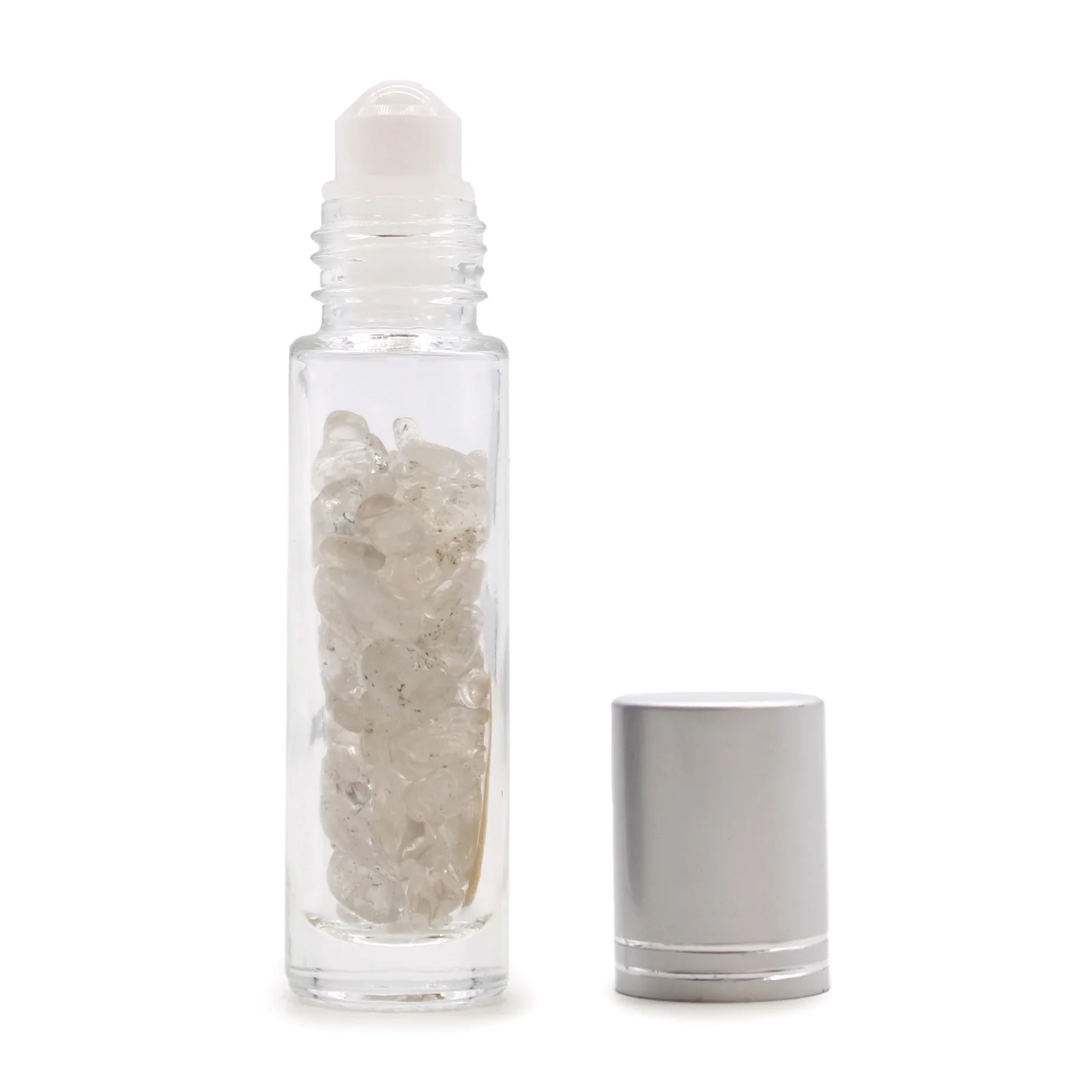 Roll-on fľaštička s krištáľom, 5 ml – strieborné viečko – fotka 1