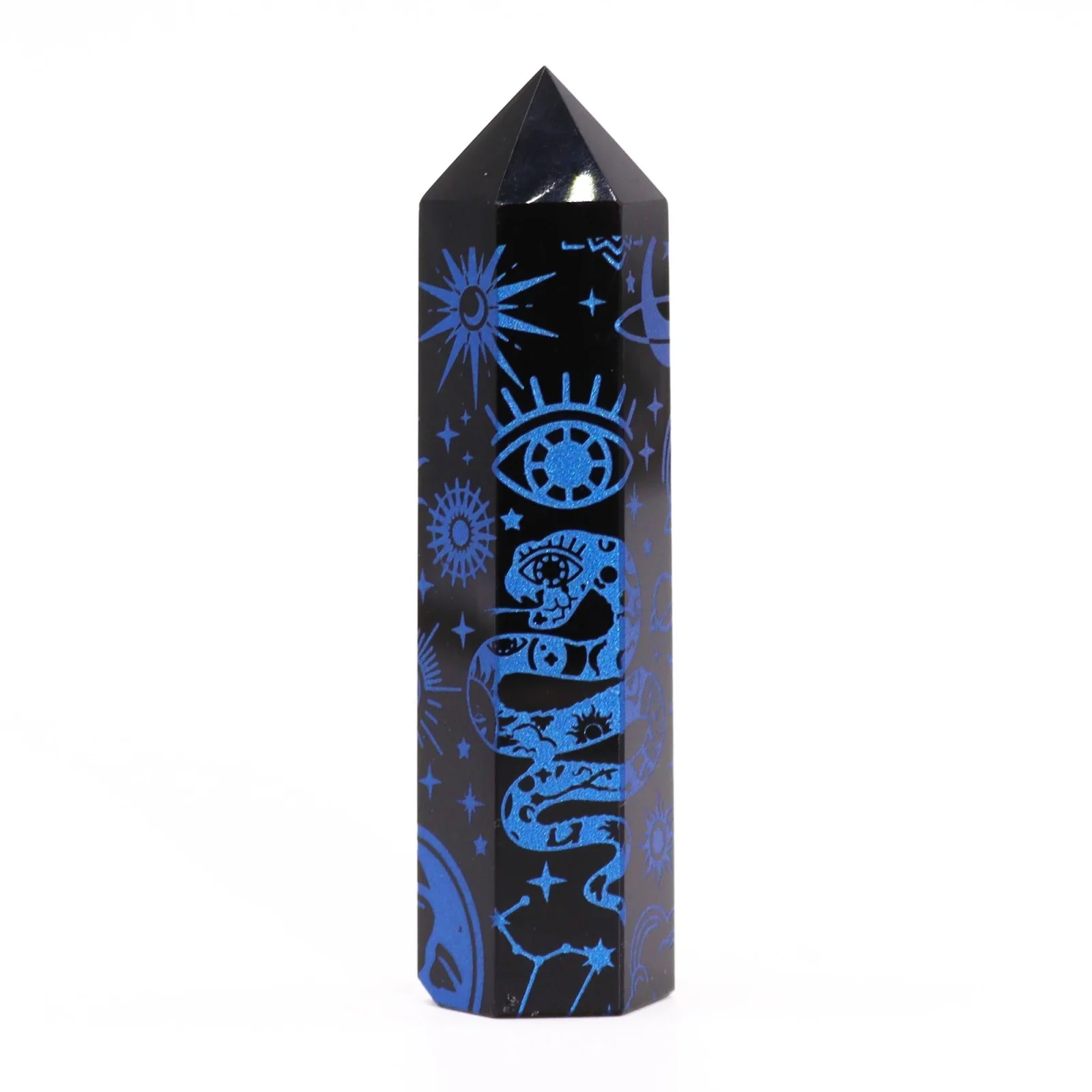 Obsidiánová špica Mystic Story – polnočná modrá, 9 cm – fotka 5
