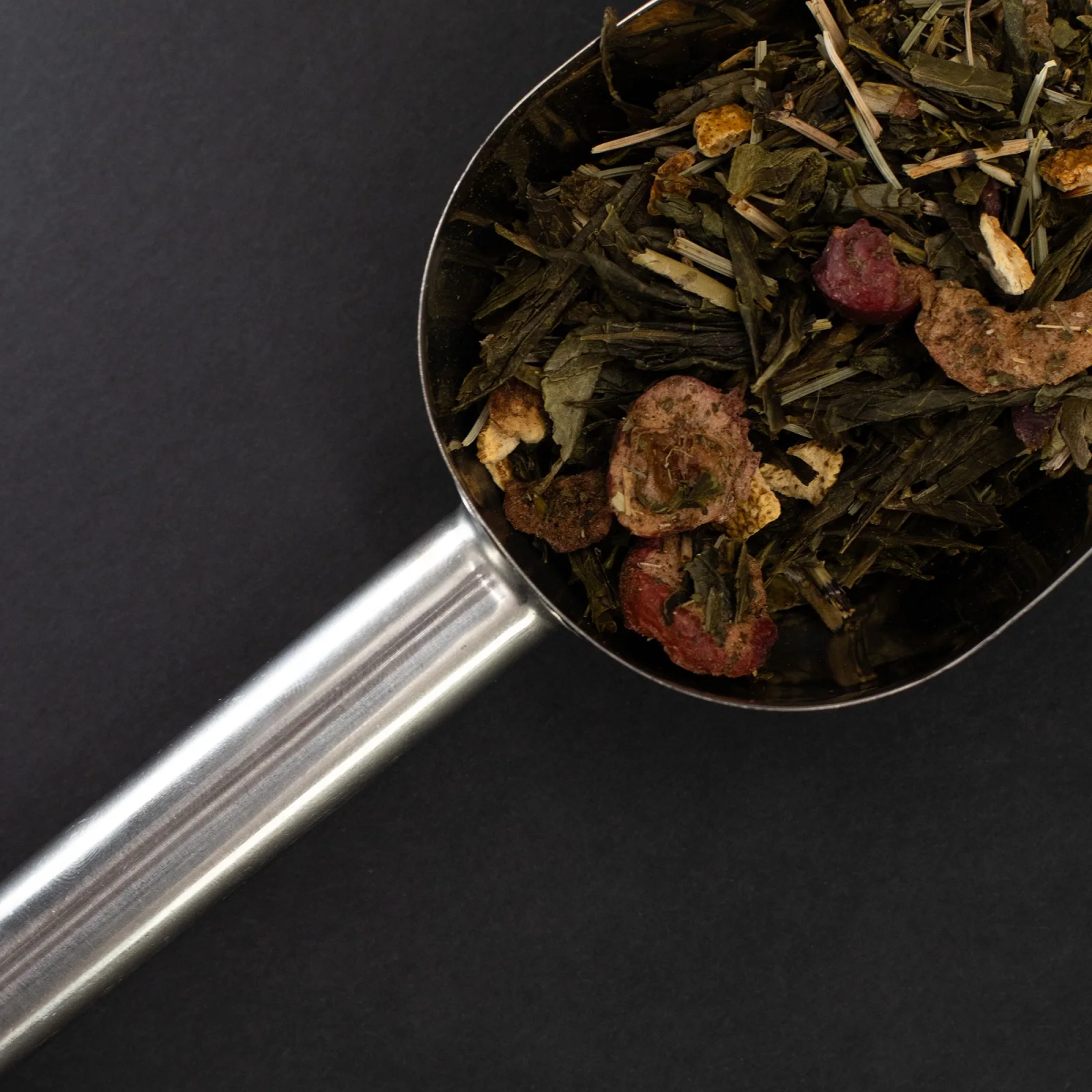 Zelený čaj Green Dragon Blend – ananás a pomaranč, 50 g, plechovka – fotka 5
