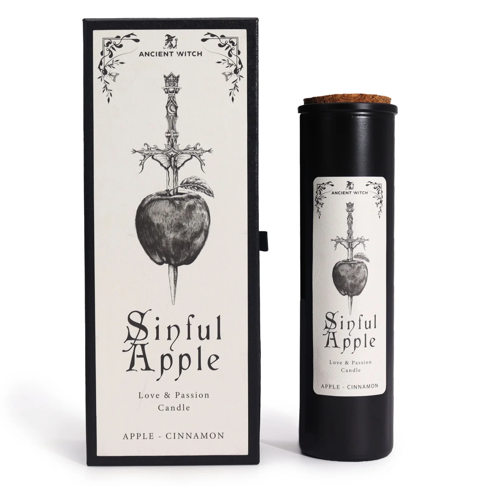 Sójová sviečka Ancient Witch Sinful Apple – jablko a škorica – fotka 2