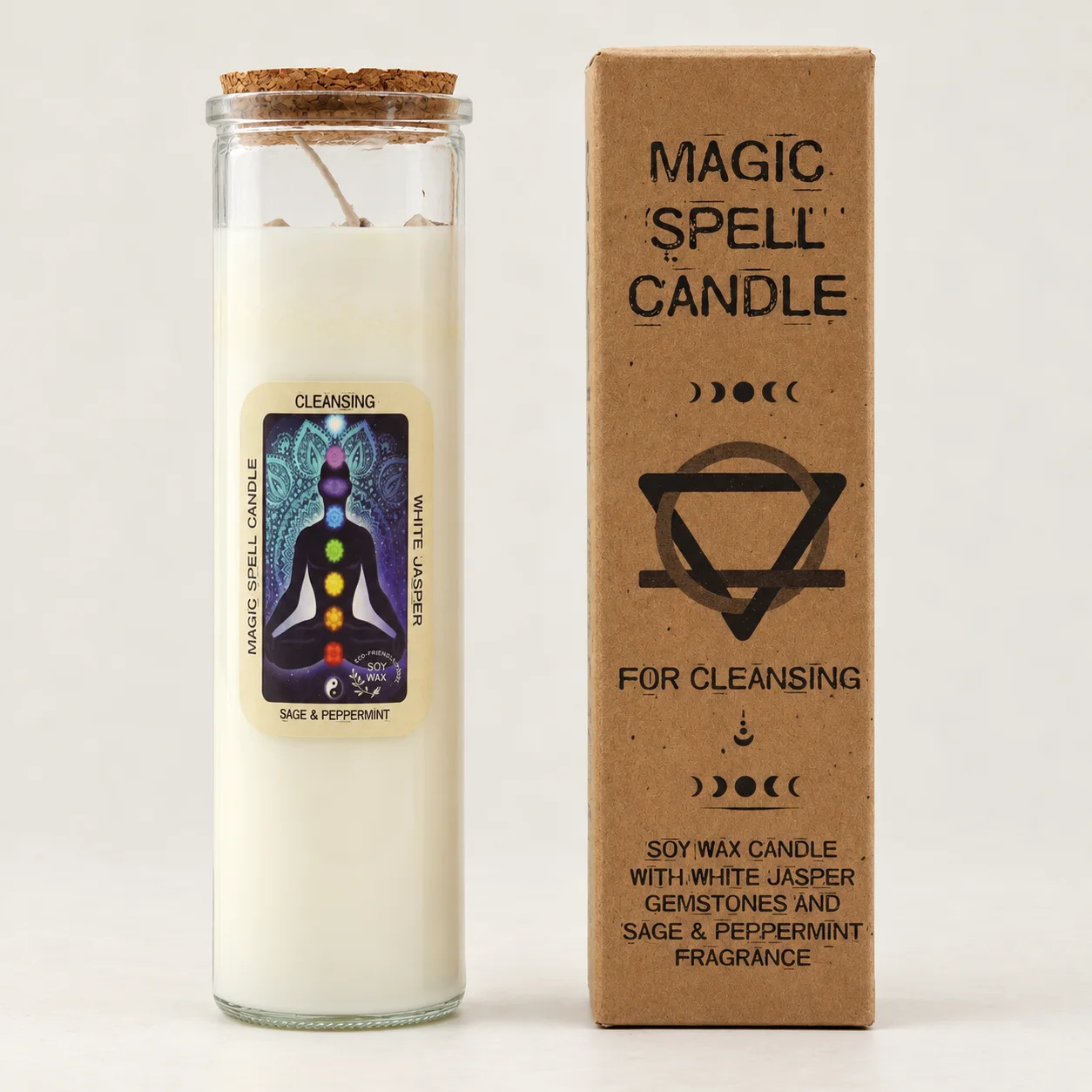 Sójová sviečka s kryštálmi Magic Spell – Cleansing, 50 hodín – fotka 1