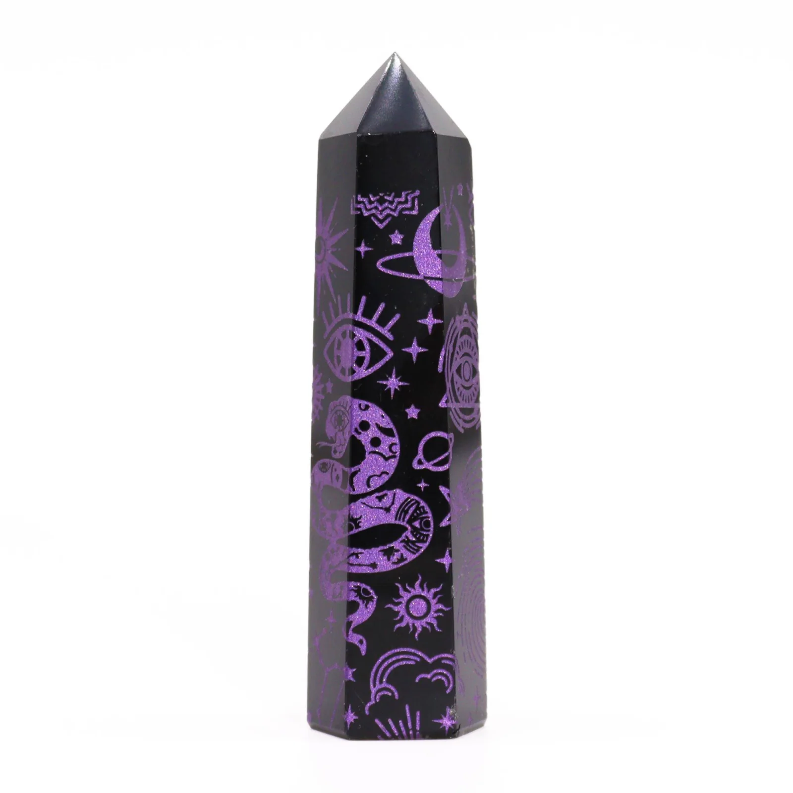 Obsidiánová špica Mystic Story – fialová, 9 cm – fotka 4