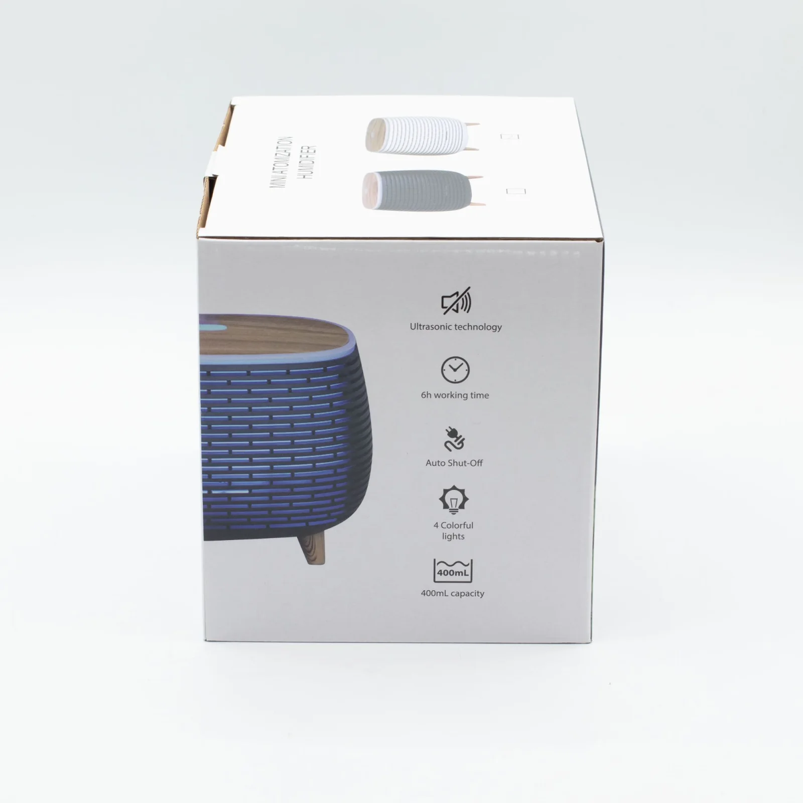 Rebrovaný ultrazvukový difuzér – 400 ml, LED, ovládač – fotka 6