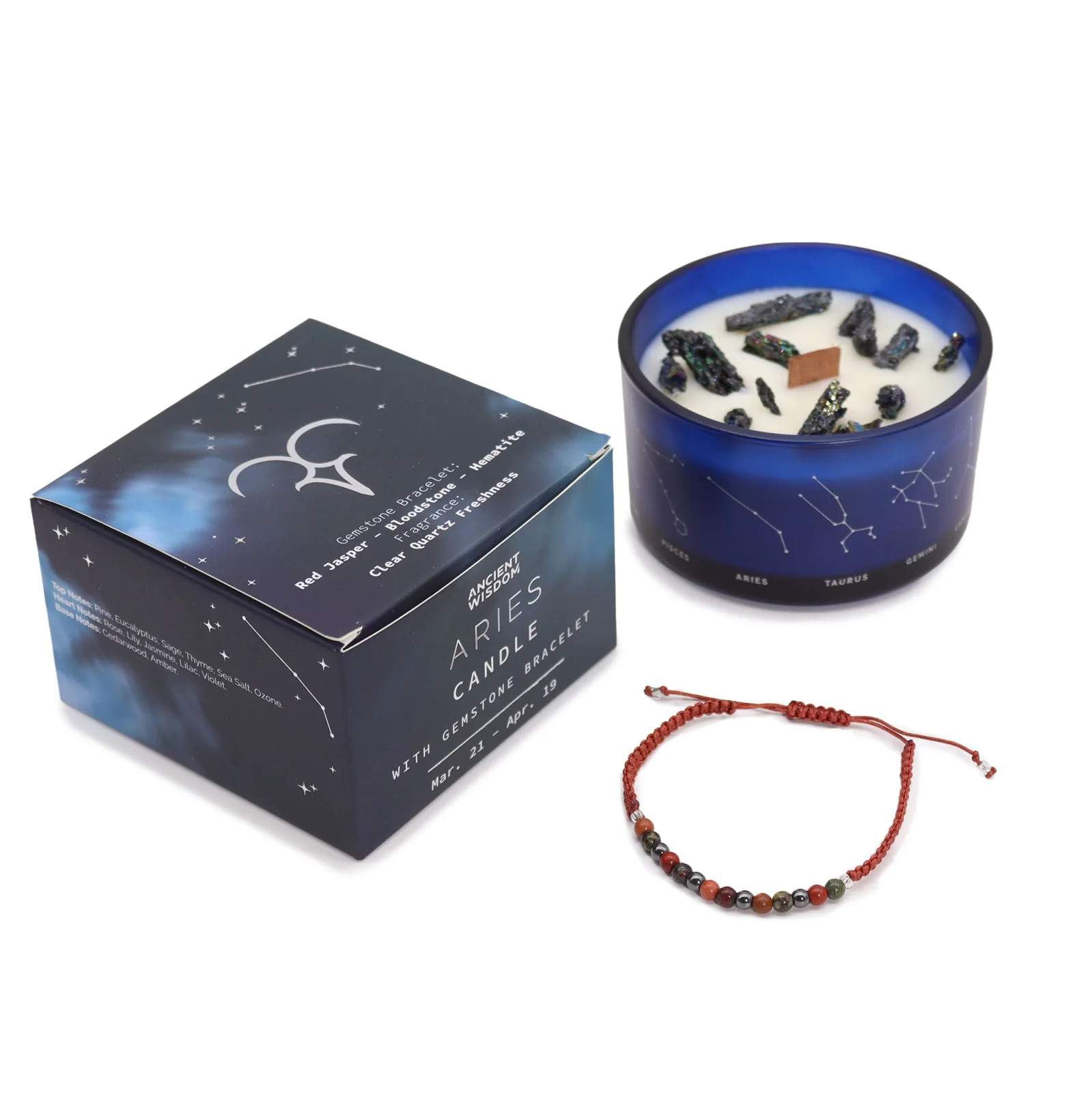 Zodiac sviečka s náramkom – Baran – fotka 1