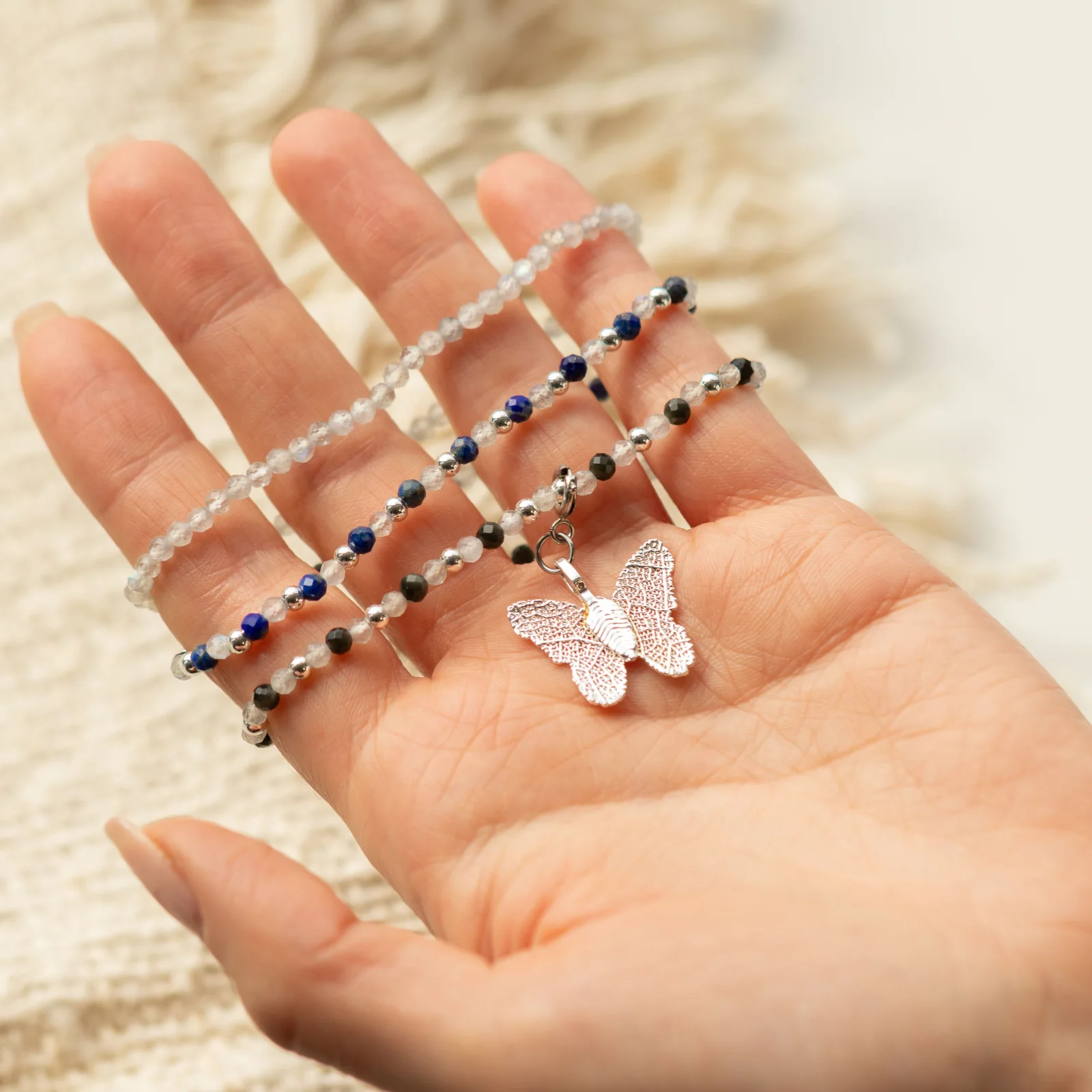 Sada náramkov Nymph Spirit Northern Lights – labradorit, lapis lazuli – fotka 6