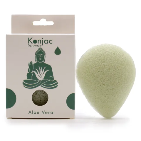 Konjaková špongia v tvare slzy – aloe vera