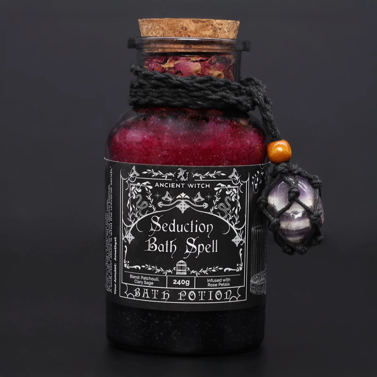 Soľ do kúpeľa Ancient Witch Seduction – amulet z ametystu – fotka 2