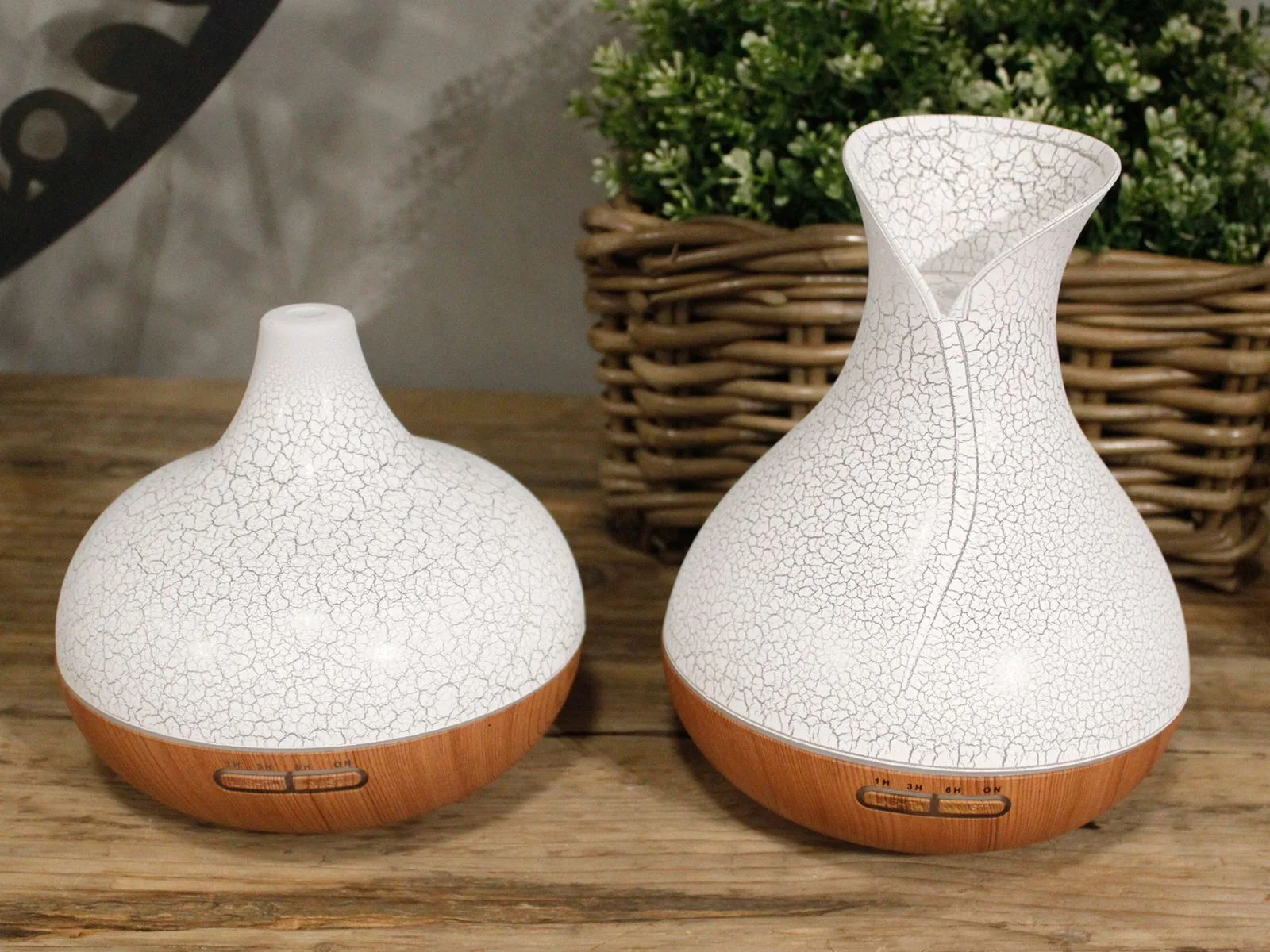 Ultrazvukový difuzér Palma – 400 ml, USB, efekt mušle – fotka 6