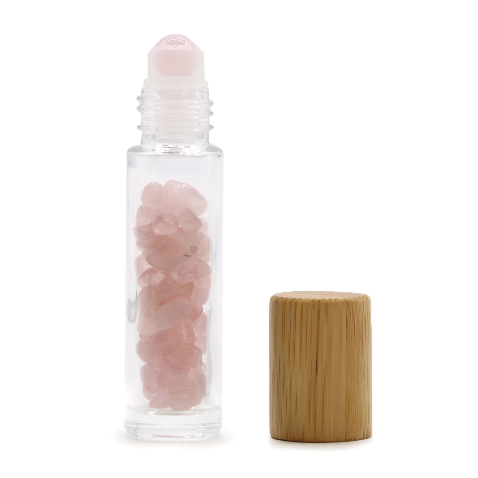 Roll-on fľaštička s ruženínom, 5 ml – drevené viečko – fotka 1