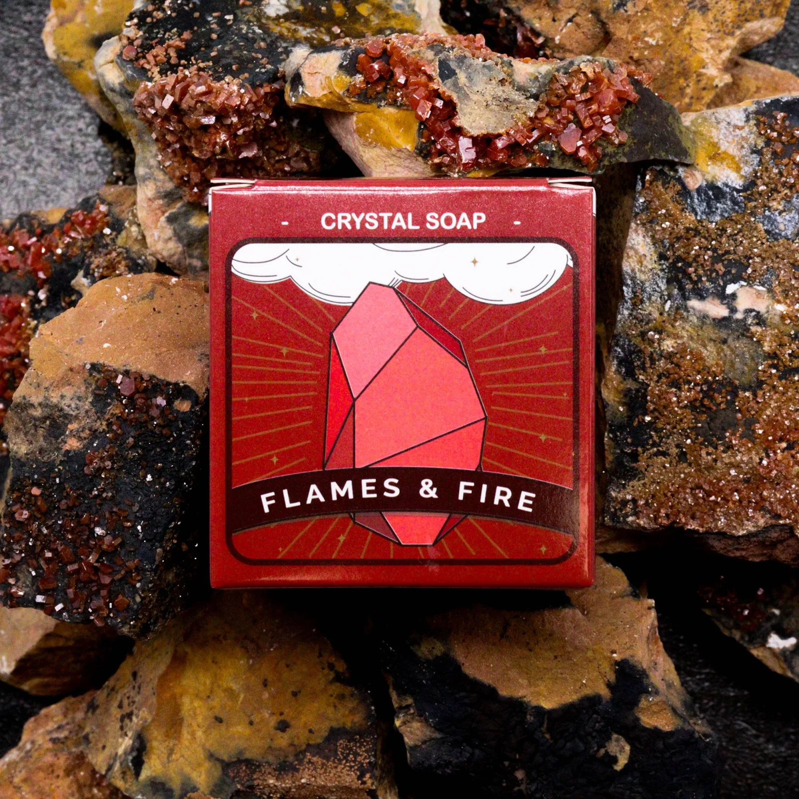 Mydlo s kameňom Crystal Elemental Fire – oheň, 100 g – fotka 4