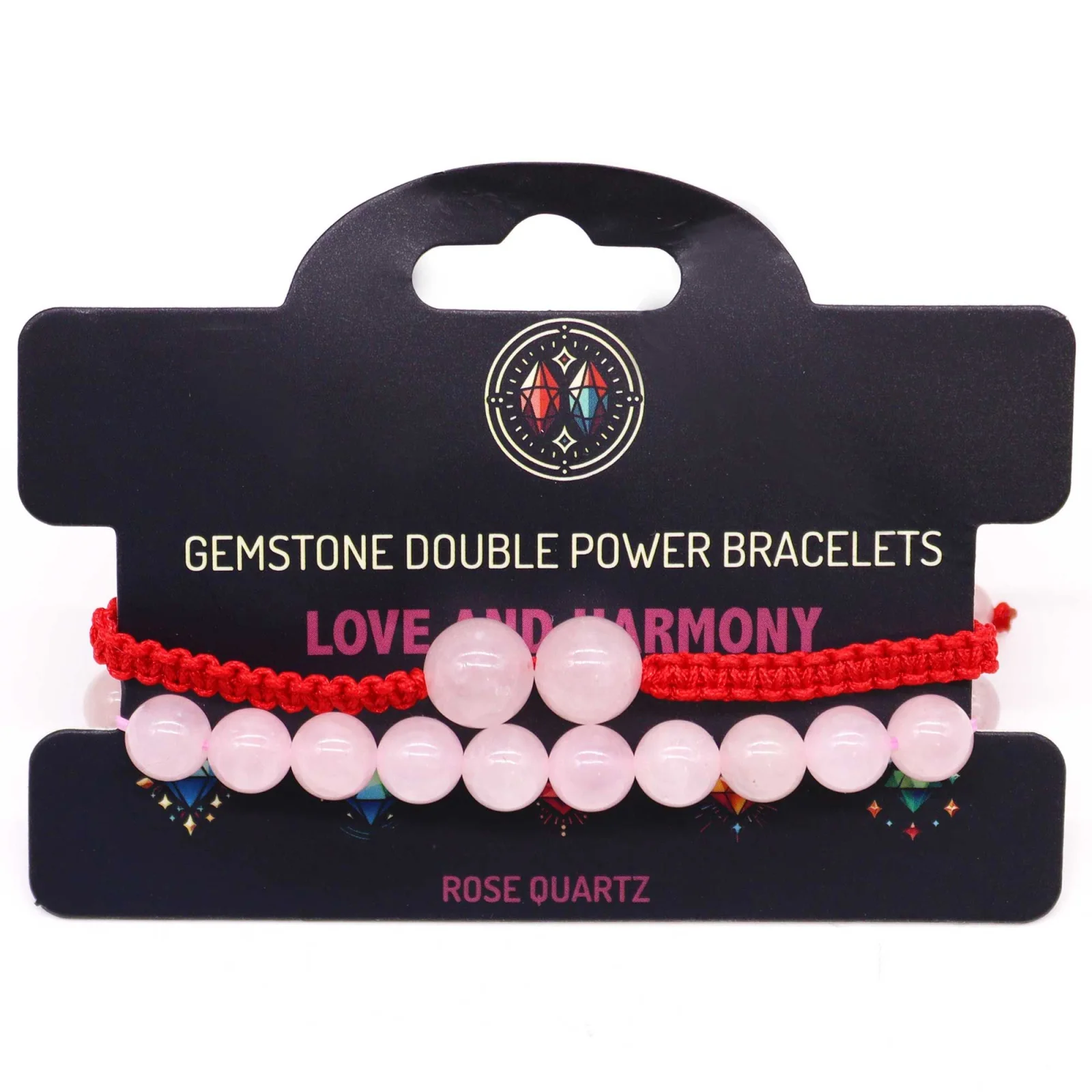 Sada náramkov Gemstone Double Power – ruženín – fotka 3