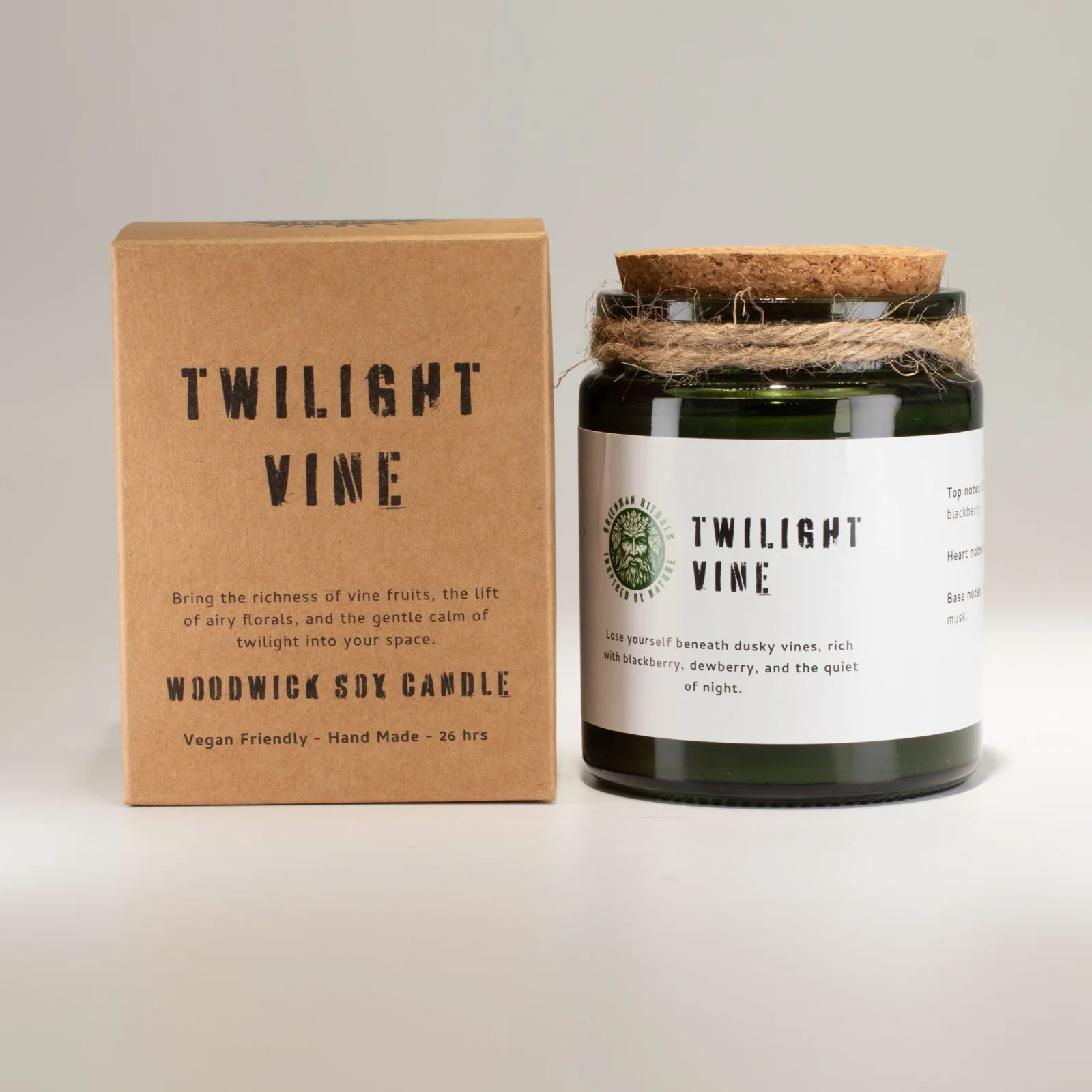 Sójová sviečka Greenman Twilight Vine – bobule a kvety – fotka 2