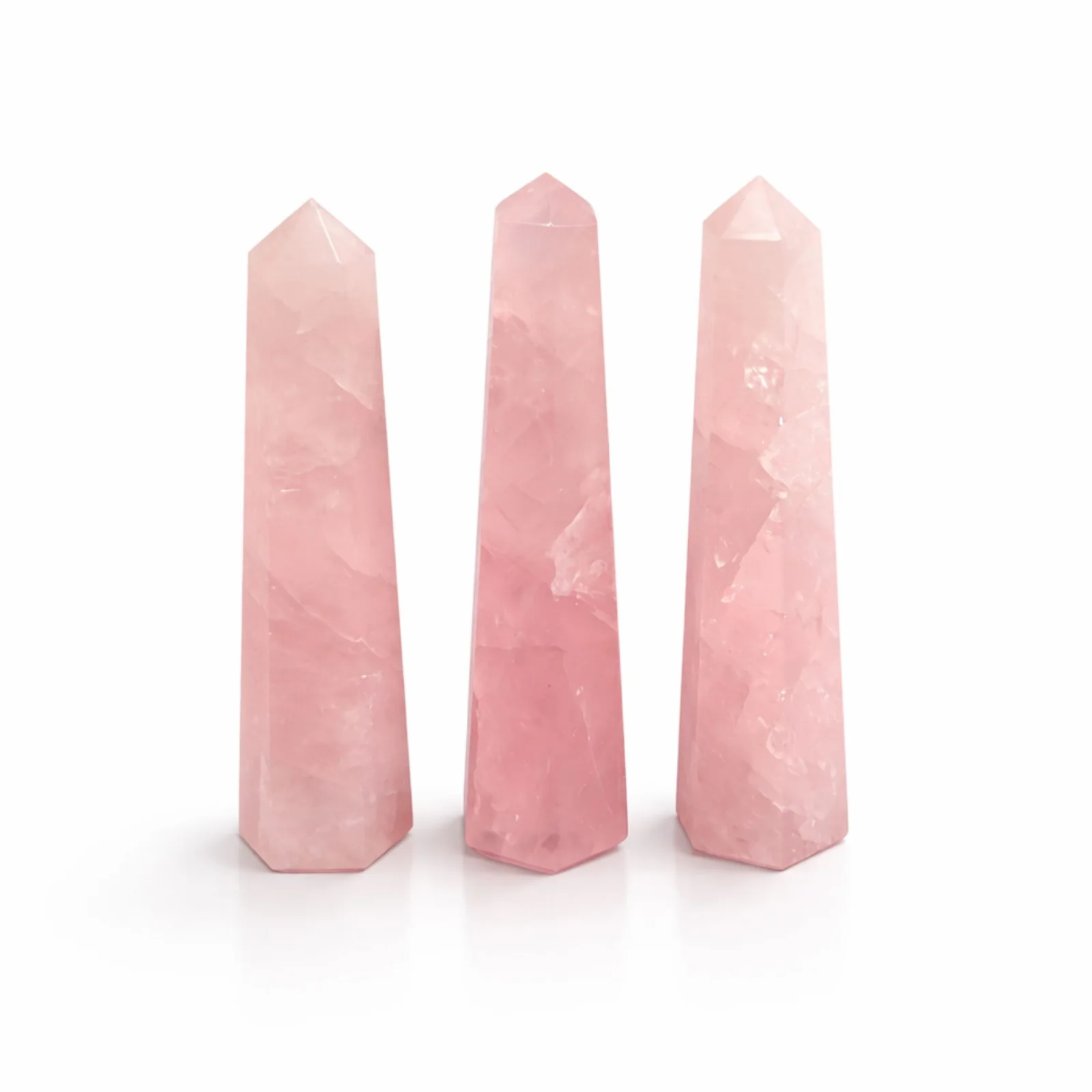 Šesťboký obelisk z ruženínu, cca 11 cm – fotka 3