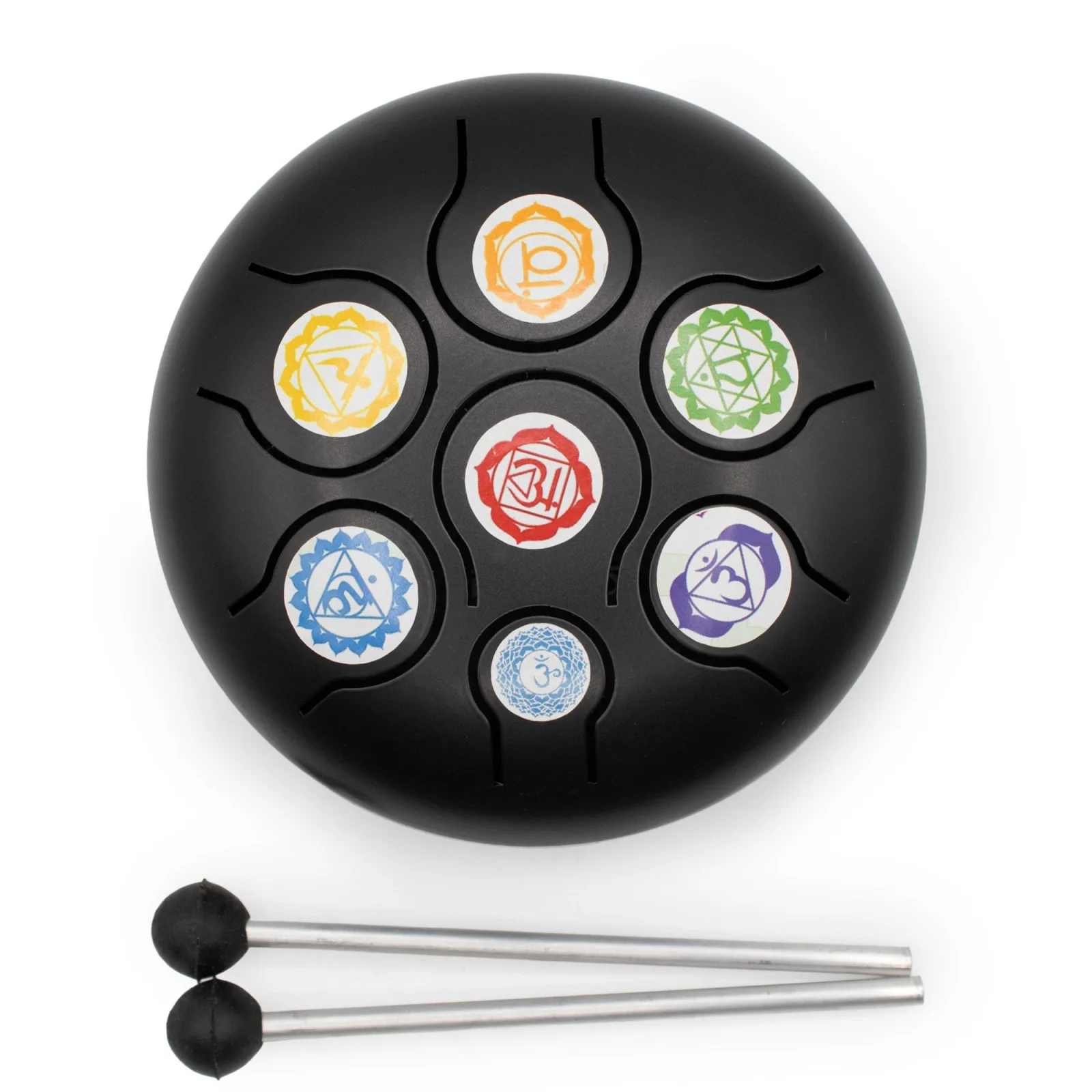 Happy Drum Low Med Black Chakra – nižšie ladený, 14 × 7 cm – fotka 1