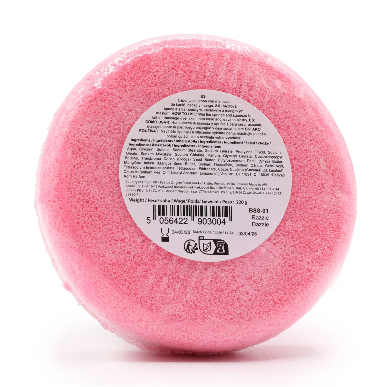 Mydlová špongia Butter Bubble Soap – Razzle Dazzle – fotka 2
