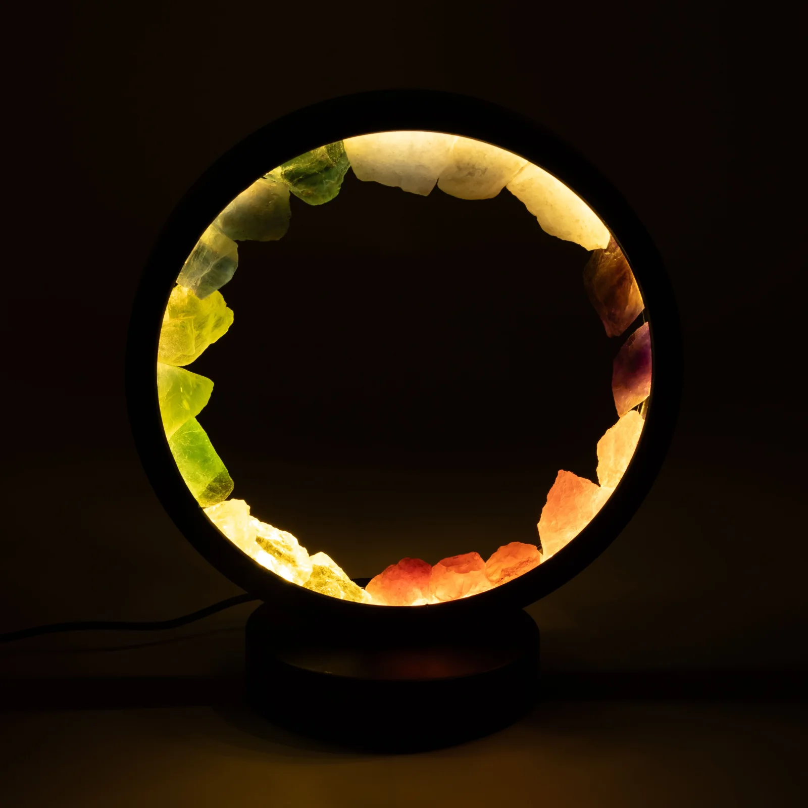 Lampa Gemstone Halo 7 Chakra – 7 druhov kameňov – fotka 3