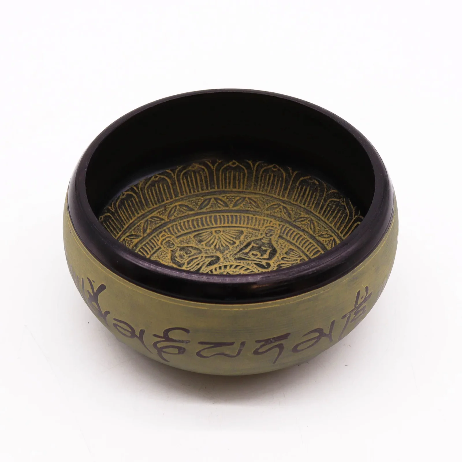 Spievajúca miska Earth Powder – Mantra Five Buddha, 16 cm – fotka 2