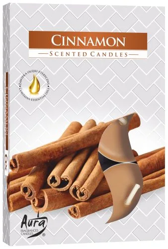 Vonné čajové sviečky Cinnamon – 6 ks – fotka 2