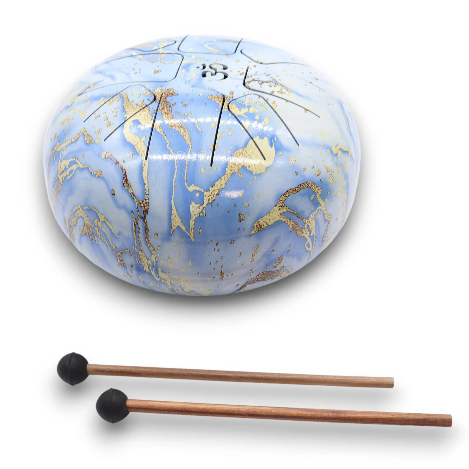 Happy Drum Blue Sky – jazyčkový bubon, 22 × 18 cm – fotka 3