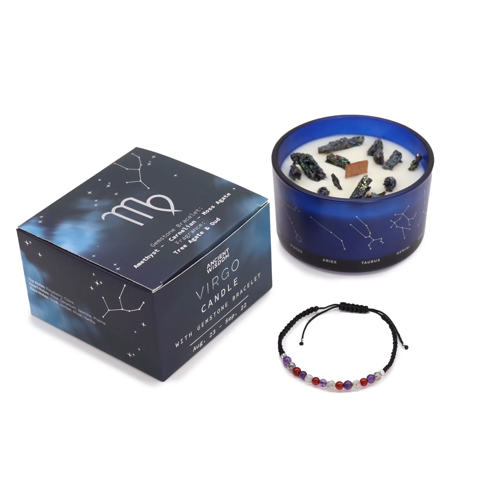 Zodiac sviečka s náramkom – Panna – fotka 1