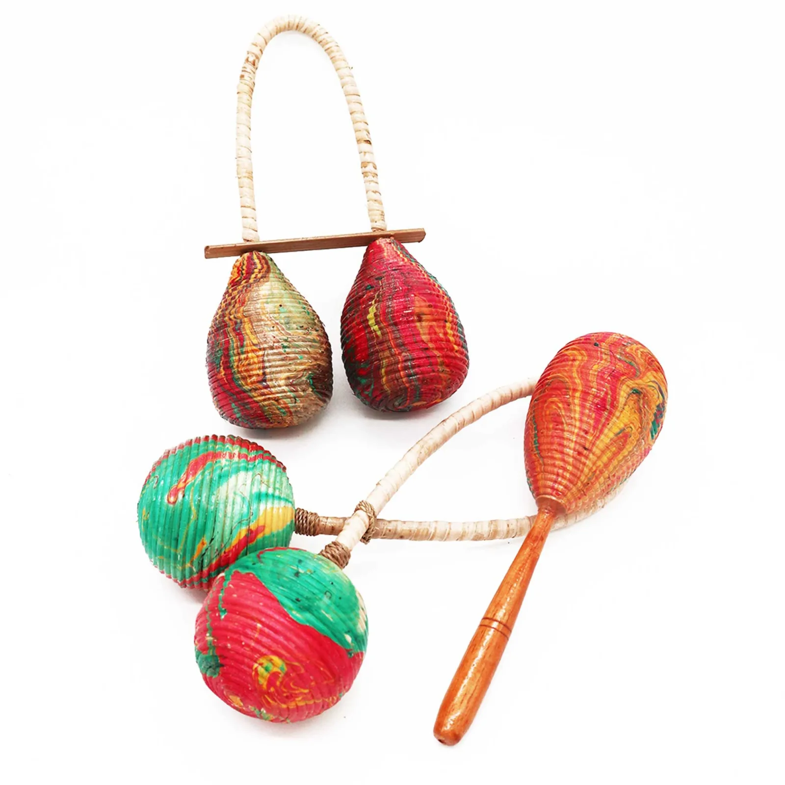 Maracas z ratanu – dvojitá slučka, 23 cm – fotka 2